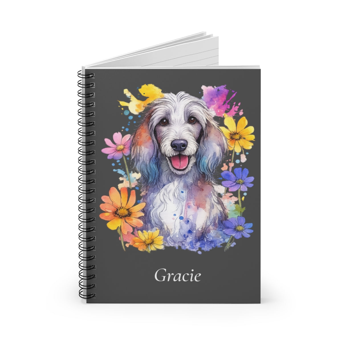 Personalized Watercolor Spiral Notebook