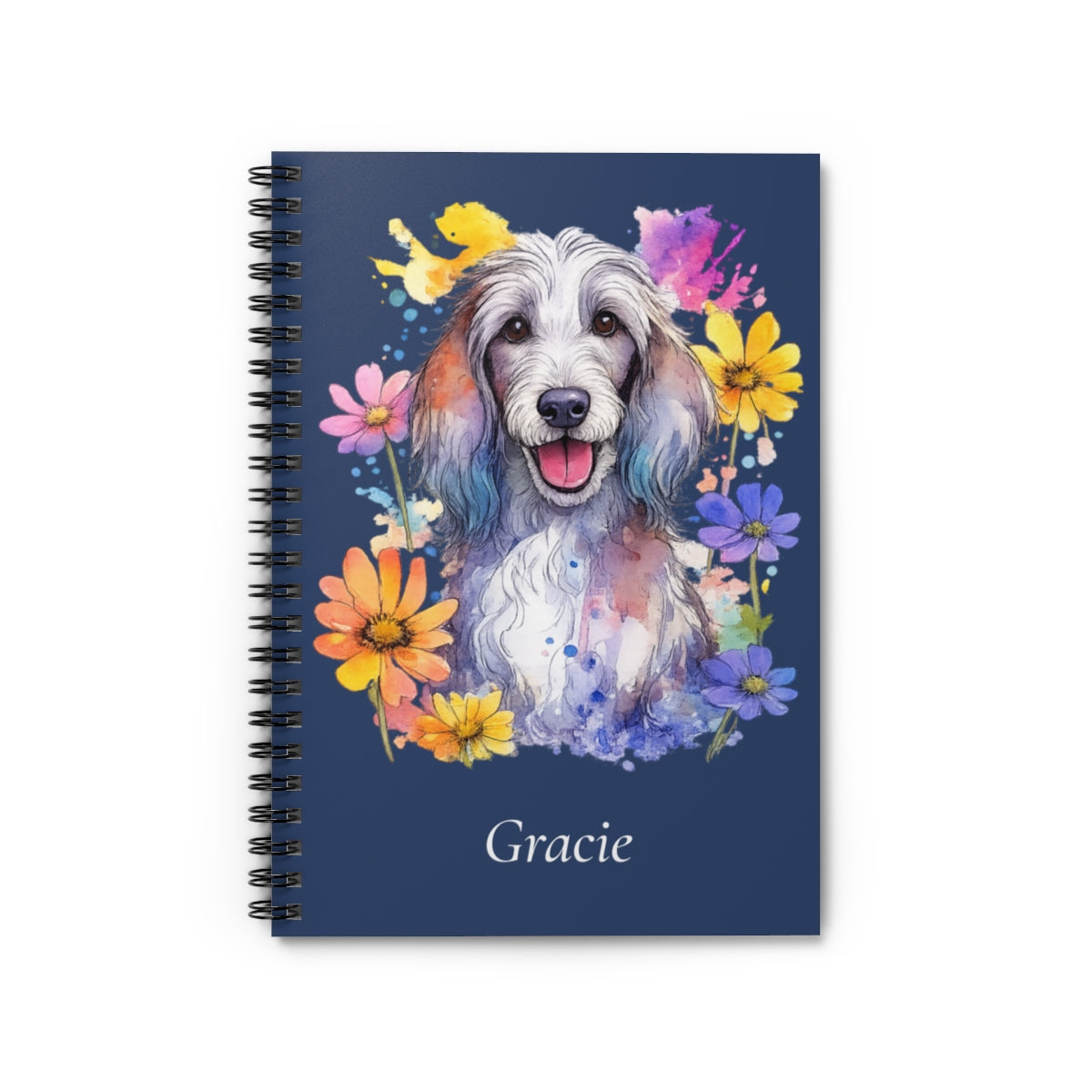 Personalized Watercolor Spiral Notebook