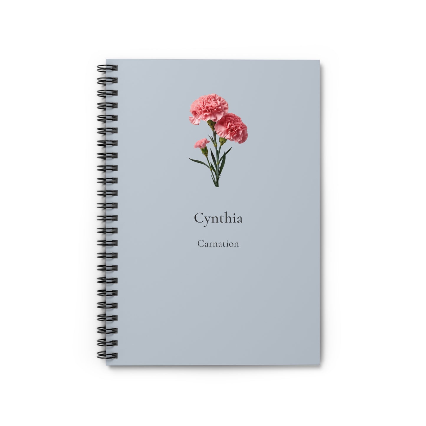 Personalized Floral Spiral Notebook