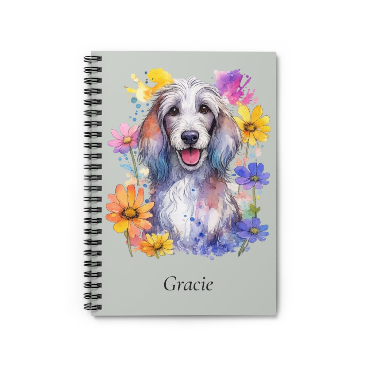 Personalized Watercolor Spiral Notebook