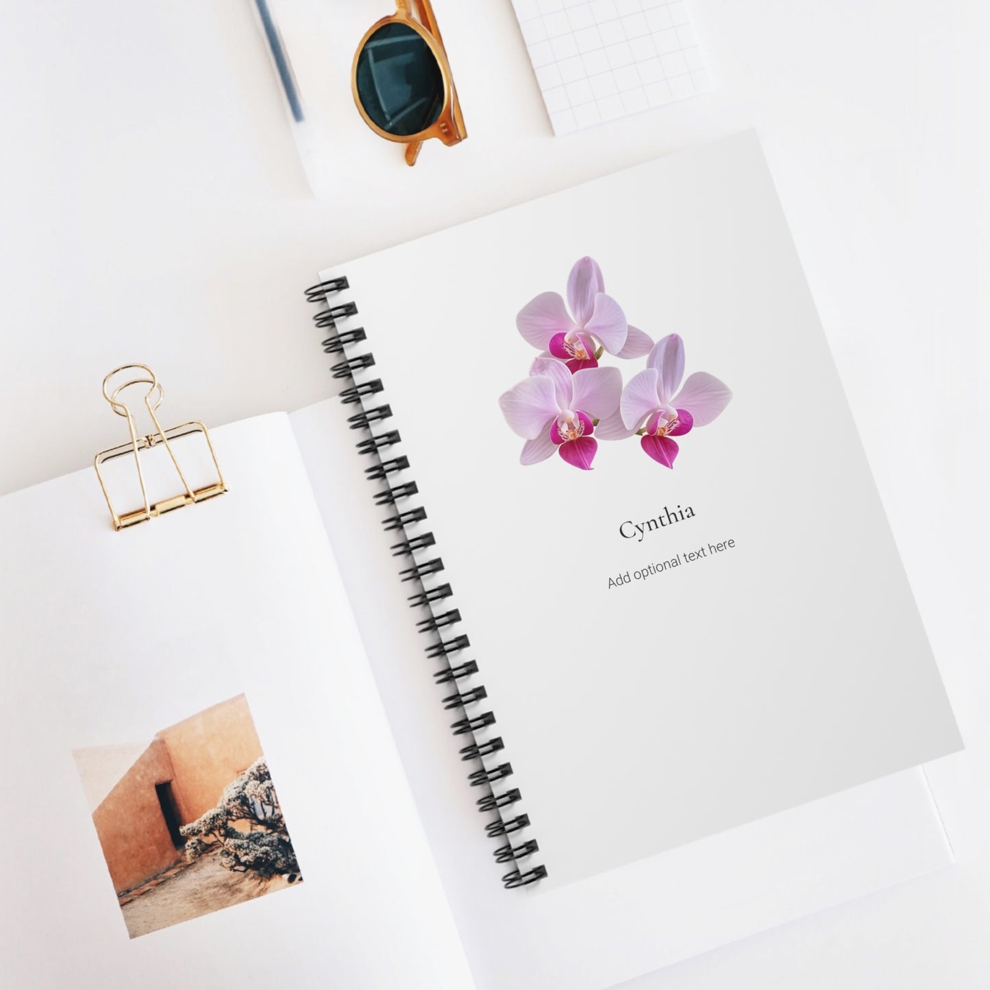 Personalized Hawaiian Flower Spiral Notebook