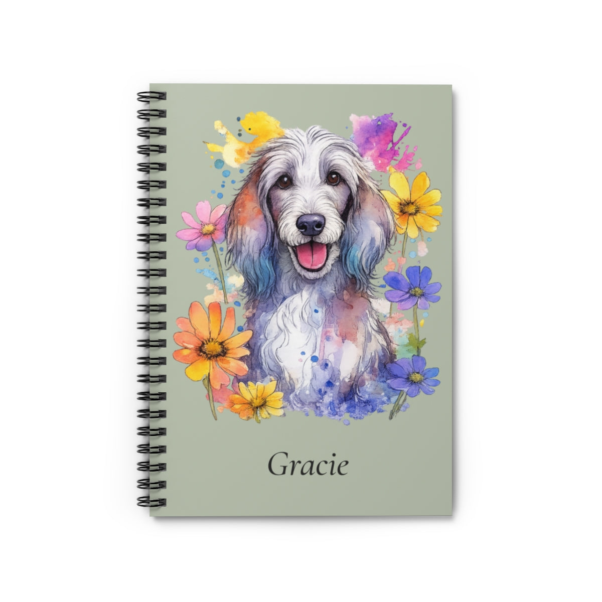 Personalized Watercolor Spiral Notebook