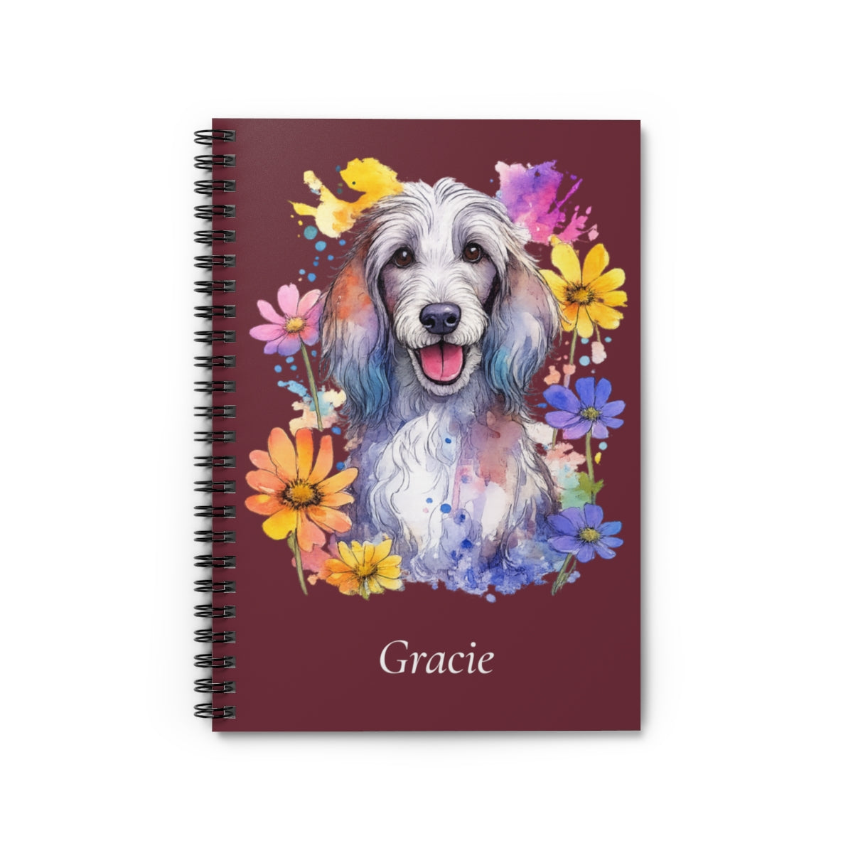 Personalized Watercolor Spiral Notebook