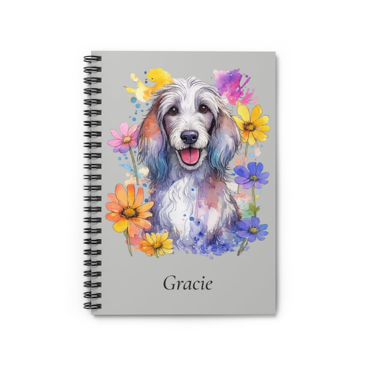 Personalized Watercolor Spiral Notebook