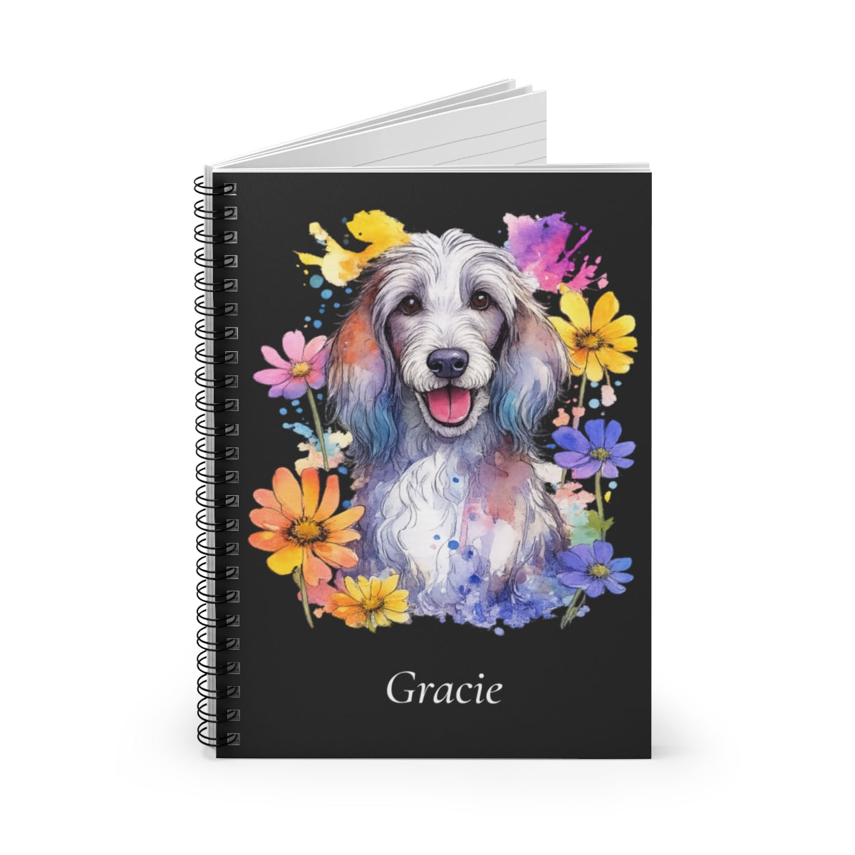 Personalized Watercolor Spiral Notebook
