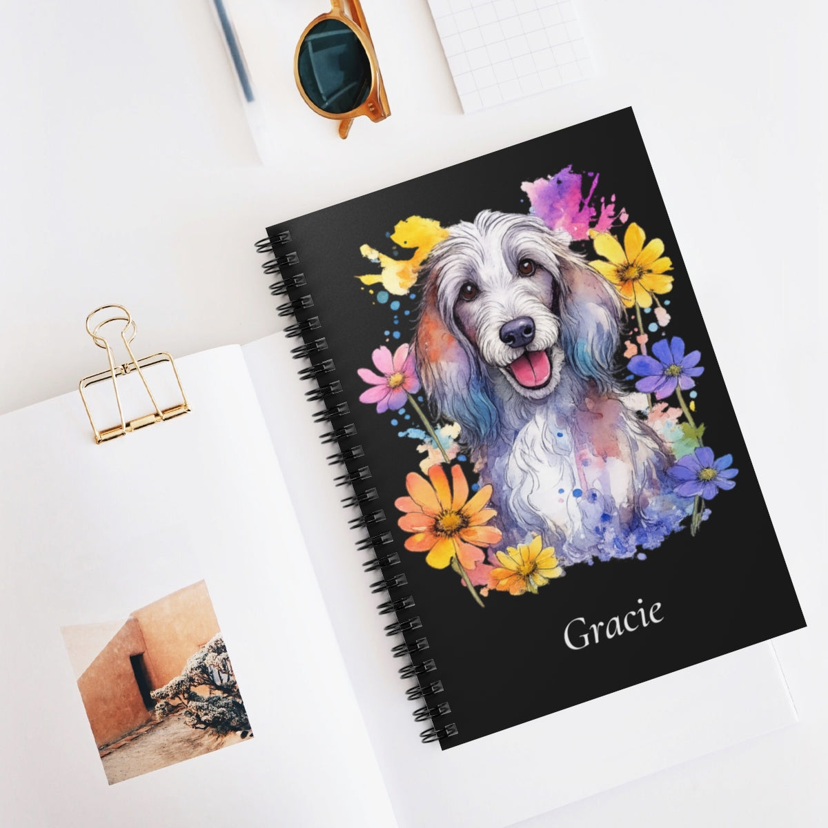 Personalized Watercolor Spiral Notebook