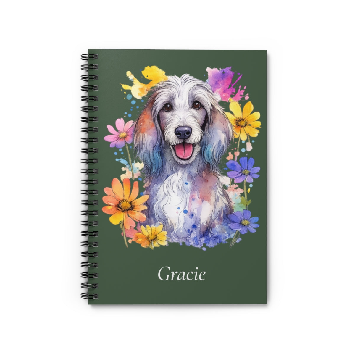 Personalized Watercolor Spiral Notebook