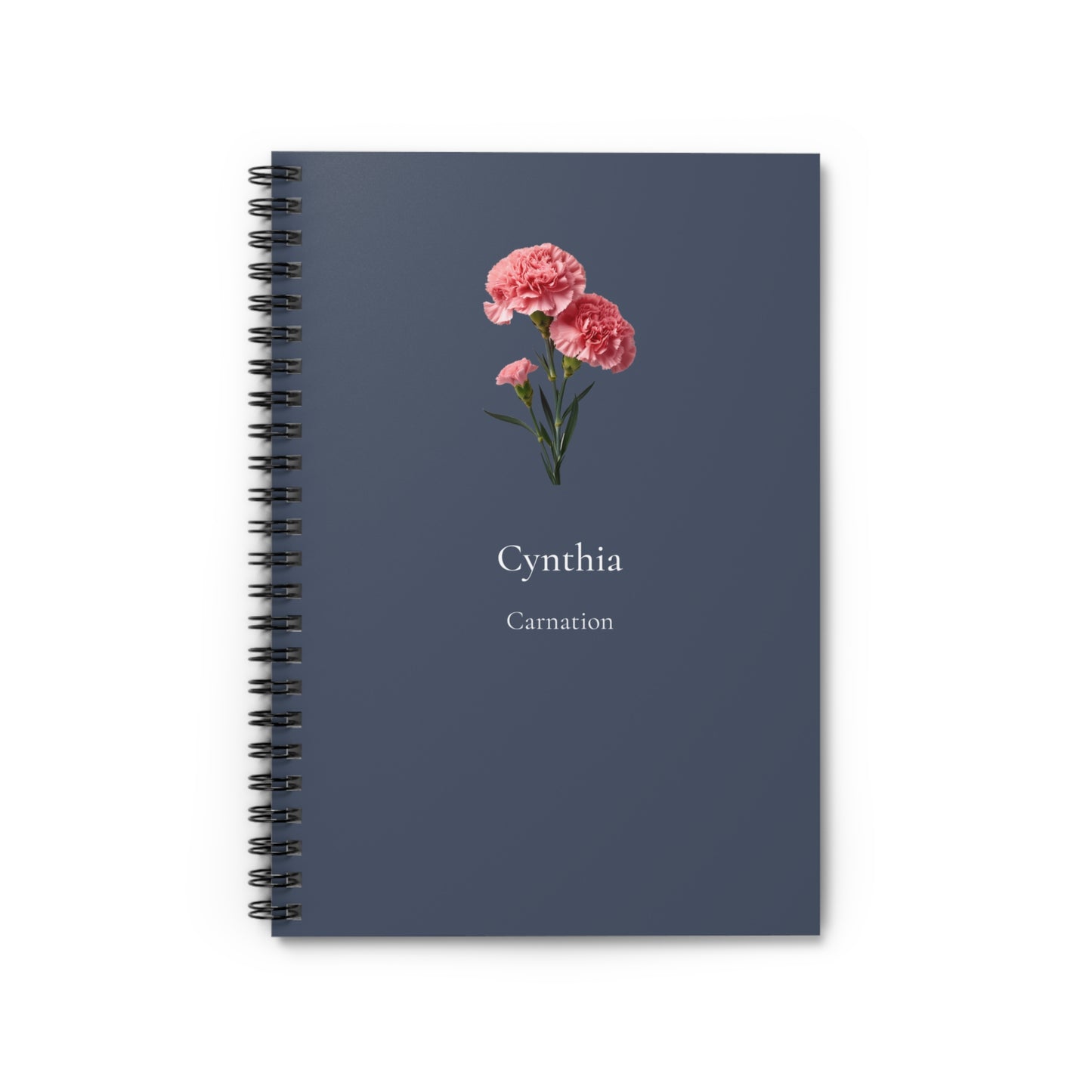Personalized Floral Spiral Notebook