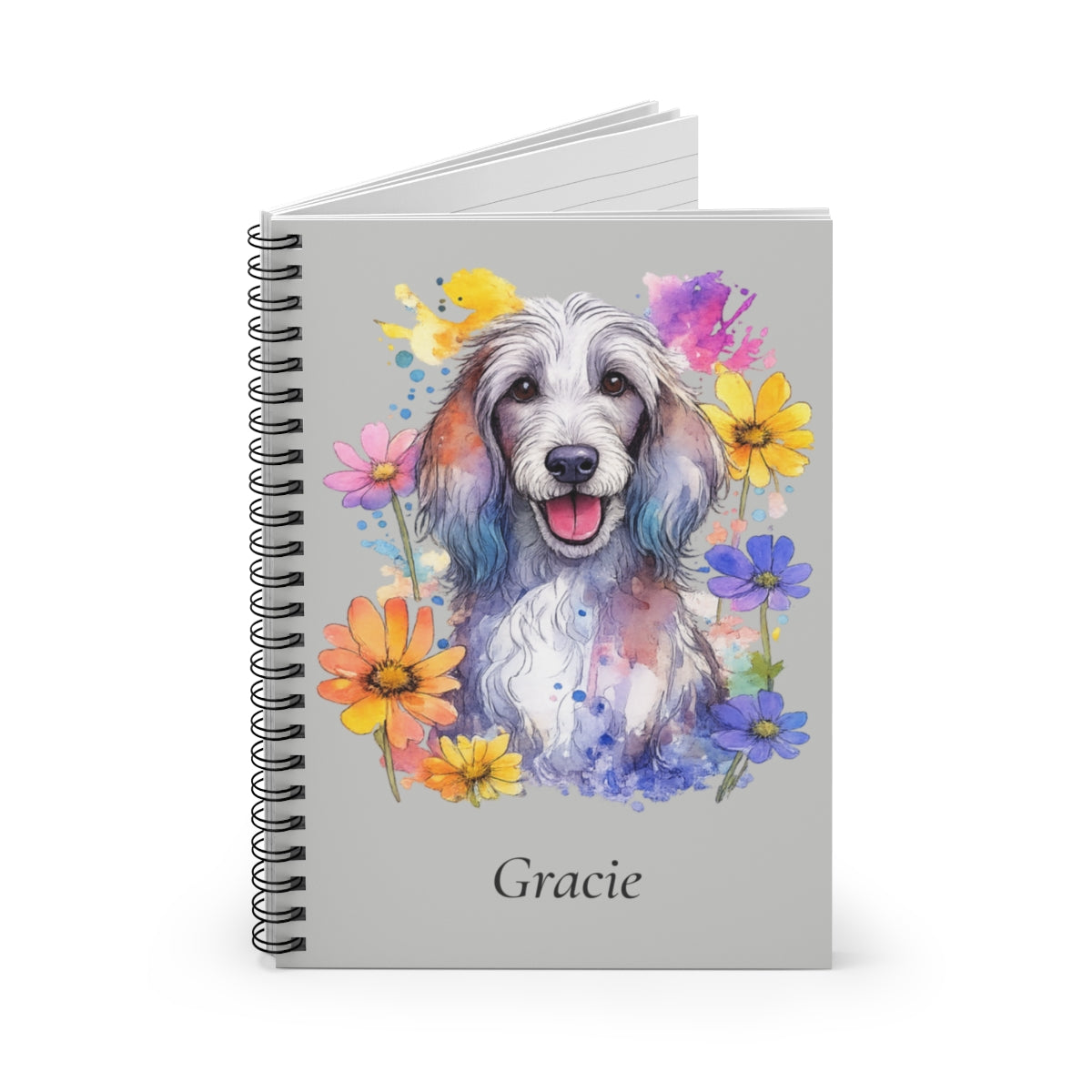 Personalized Watercolor Spiral Notebook